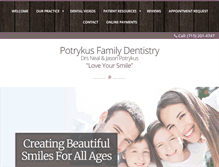Tablet Screenshot of potrykusfamilydentistry.com